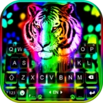 rainbow neon tiger android application logo